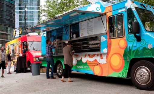 Customers Order Meals From Colorful Atlanta Food Truck