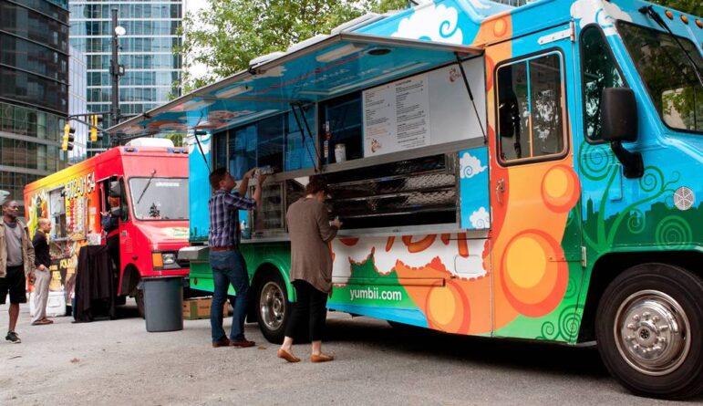 Customers Order Meals From Colorful Atlanta Food Truck